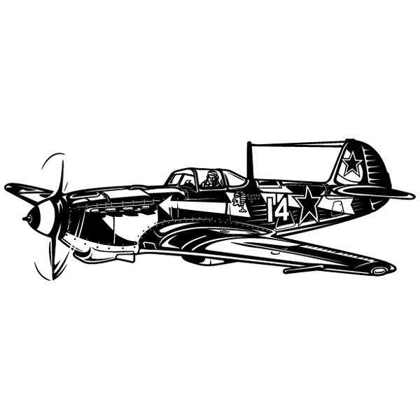 Wall Stickers: Shturmovik Soviet Hunting Plane
