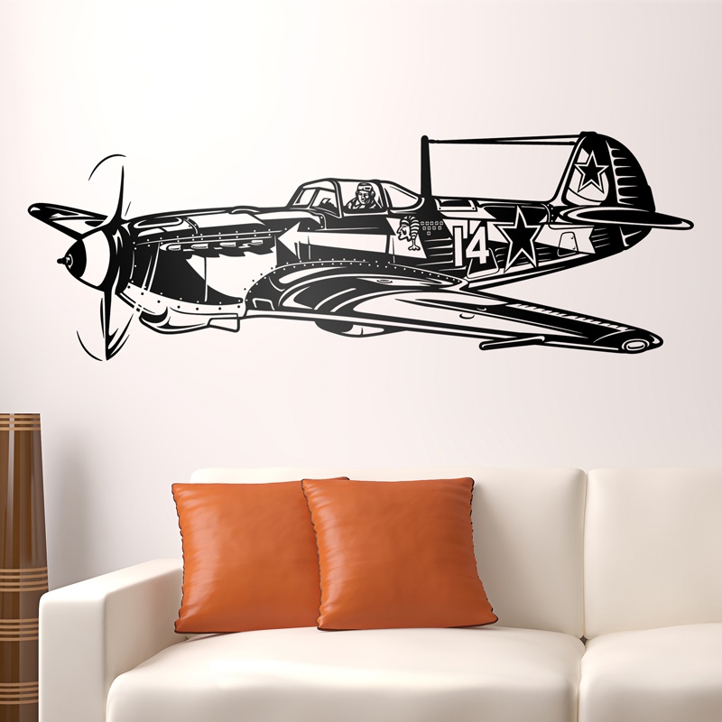 Wall Stickers: Shturmovik Soviet Hunting Plane
