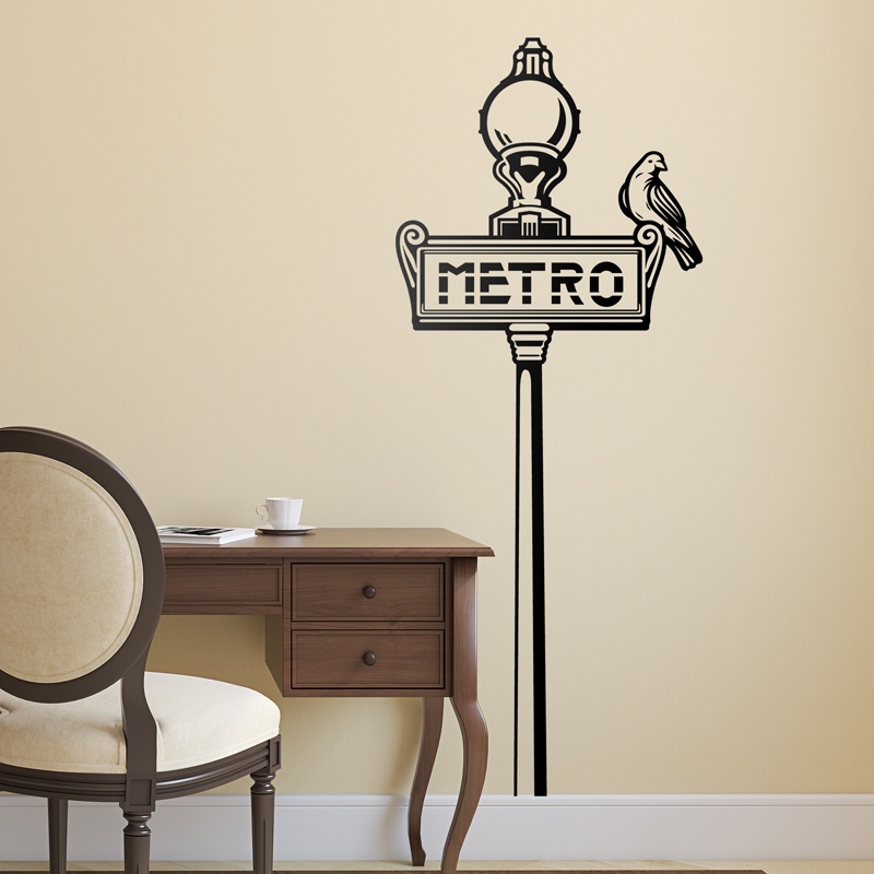 Wall sticker Paris Metro sign Wall sticker Paris Metro sign