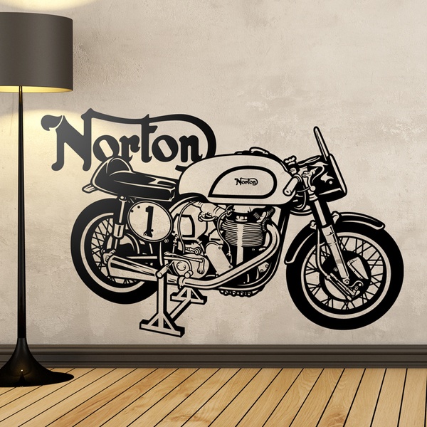 Wall Stickers: Classic motorbike Norton Manx 30M - 1960