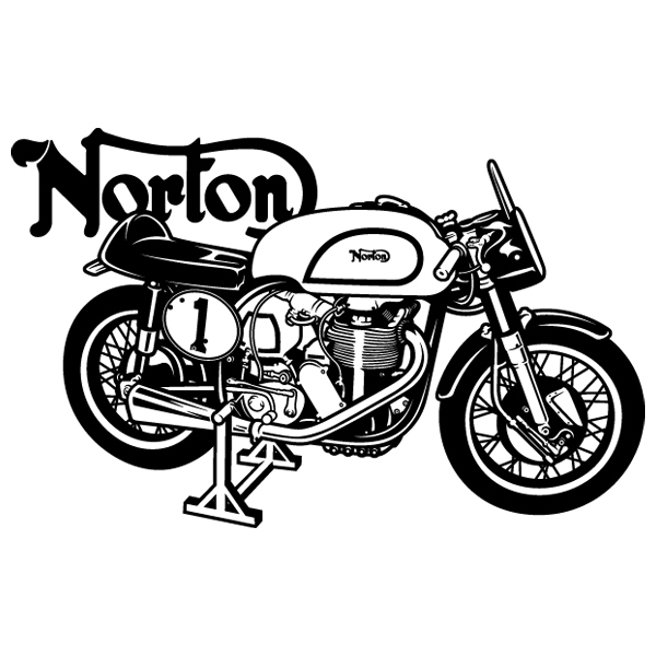 Wall Stickers: Classic motorbike Norton Manx 30M - 1960