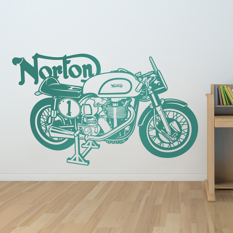Wall Stickers: Classic motorbike Norton Manx 30M - 1960