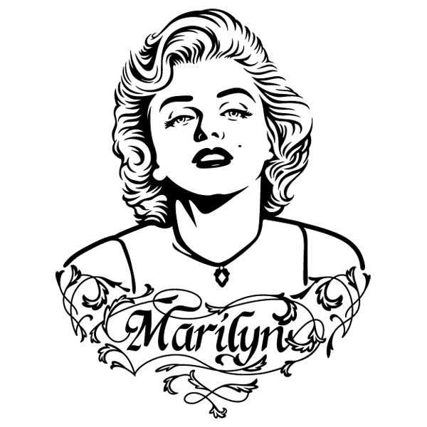 Wall Stickers: Marilyn Monroe Ornaments and text