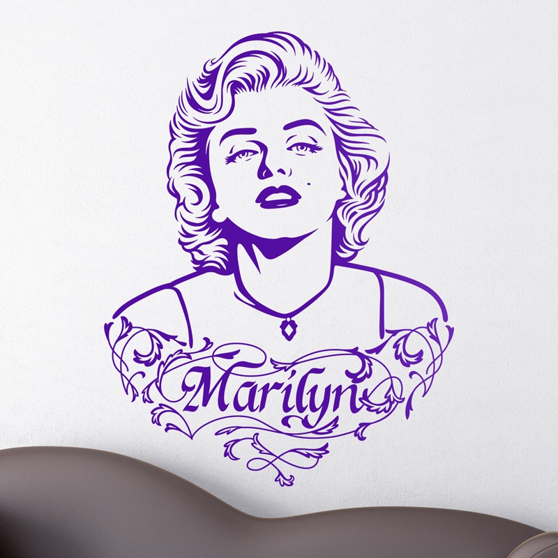 Wall Stickers: Marilyn Monroe Ornaments and text