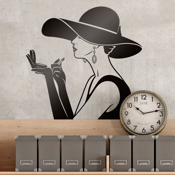 Wall Stickers: Elegant lady makeup