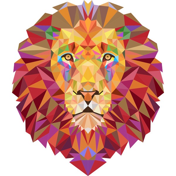 Wall Stickers: Lion head origami
