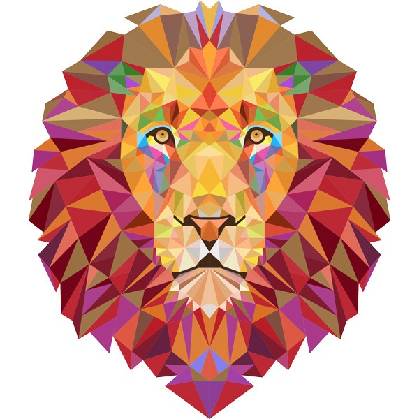 Wall Stickers: Lion head origami