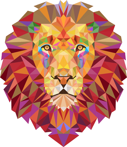 Wall Stickers: Lion head origami 0