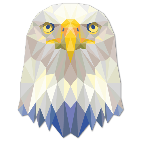 Wall Stickers: Head of Origami Eagle 0