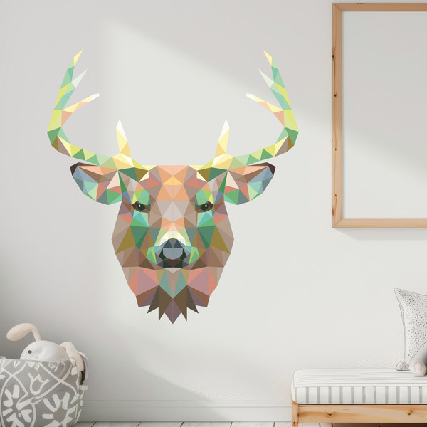 Wall Stickers: Head of Deer Origami