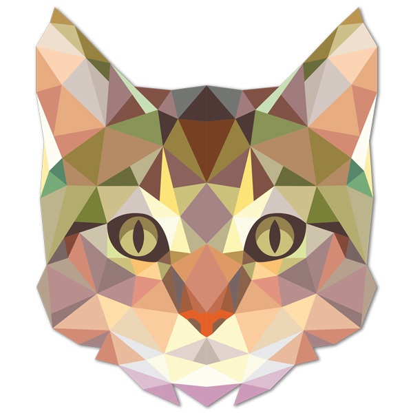 Wall Stickers: Cat Head Origami