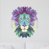 Wall Stickers: Lion head origami cold