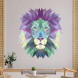 Wall Stickers: Lion head origami cold