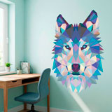 Wall Stickers: Head of Origami Wolf 13