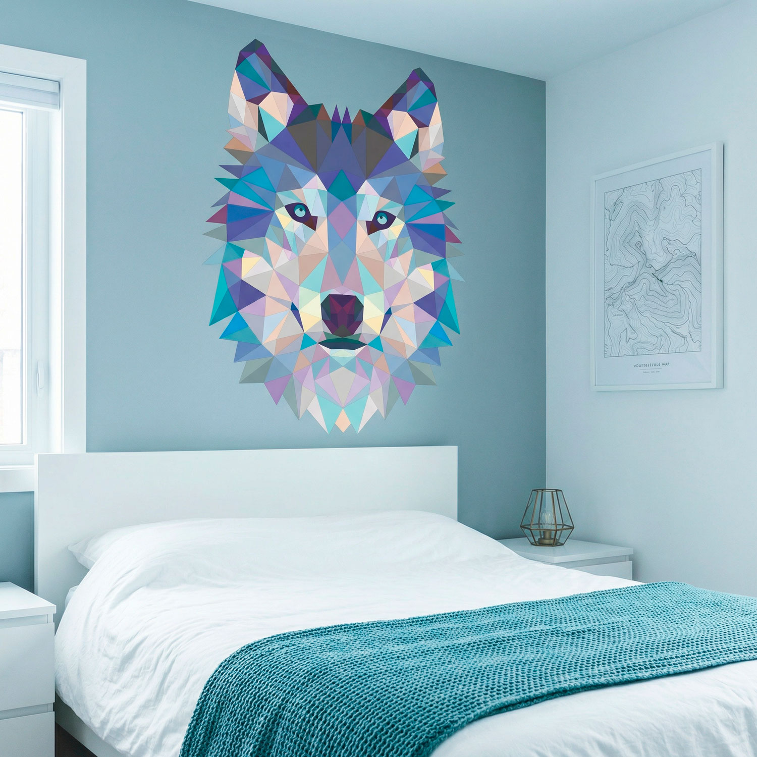 Wall Stickers: Head of Origami Wolf