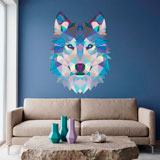 Wall Stickers: Head of Origami Wolf 18