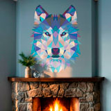 Wall Stickers: Head of Origami Wolf 25