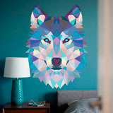 Wall Stickers: Head of Origami Wolf 26