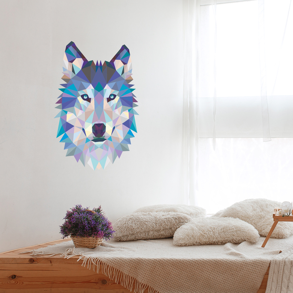 Wall Stickers: Head of Origami Wolf