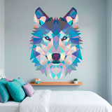 Wall Stickers: Head of Origami Wolf 8