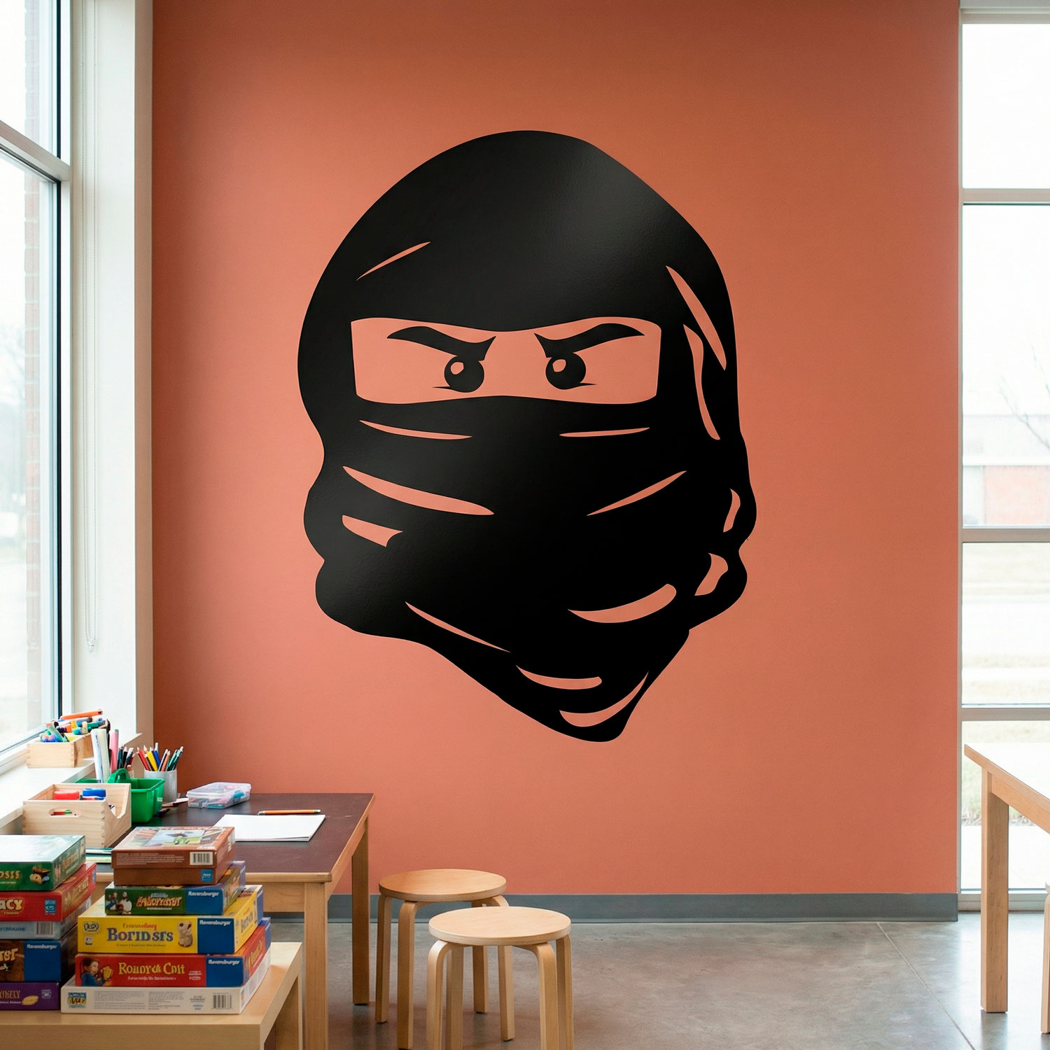 Stickers for Kids: Face of Lego Ninja