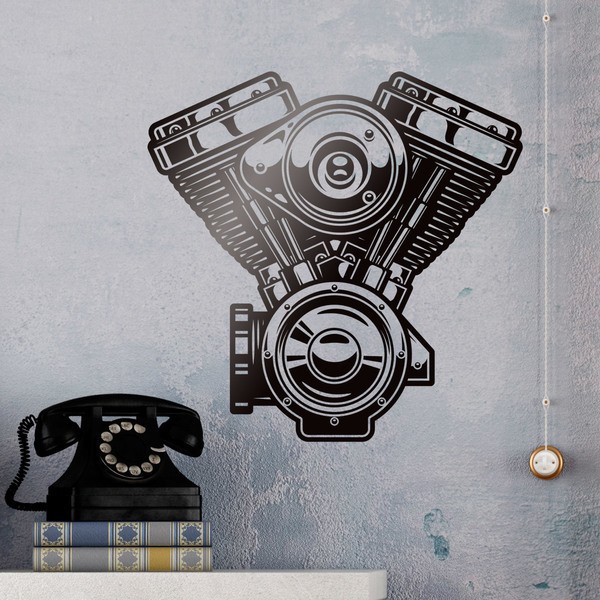 Wall Stickers: Motor Evolution Engine Harley Davidson