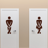 Wall Stickers: Funny bathroom WC symbol 2