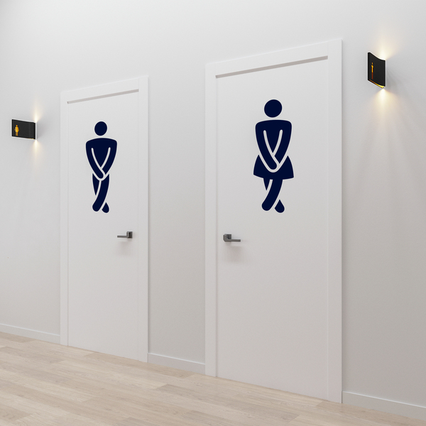 Wall Stickers: Funny bathroom WC symbol