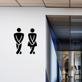 Wall Stickers: Funny bathroom WC symbol 4