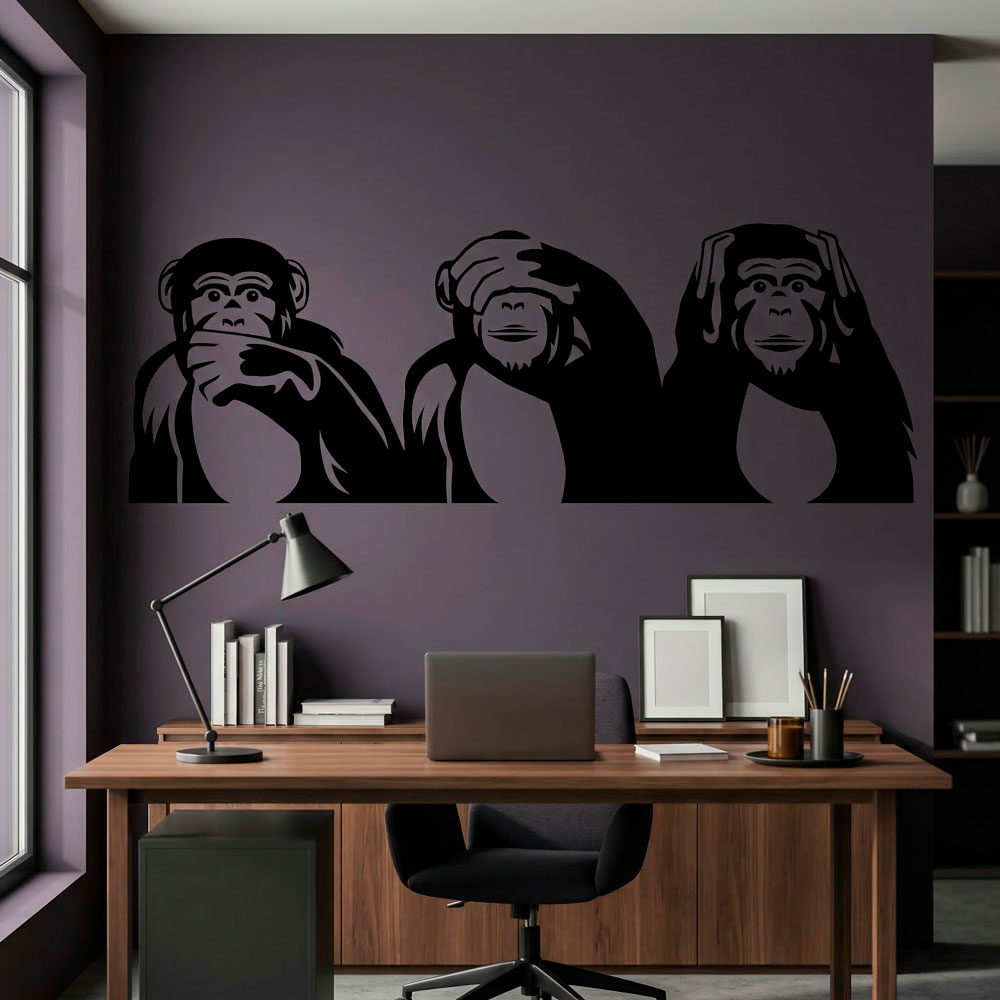 Wall Stickers: The three wise monkeys