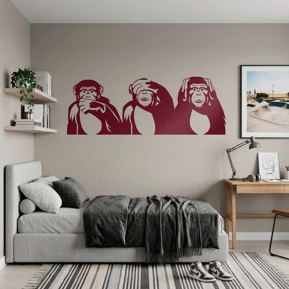 Wall Stickers: The three wise monkeys