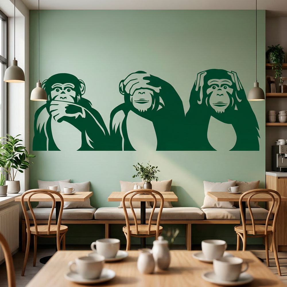 Wall Stickers: The three wise monkeys