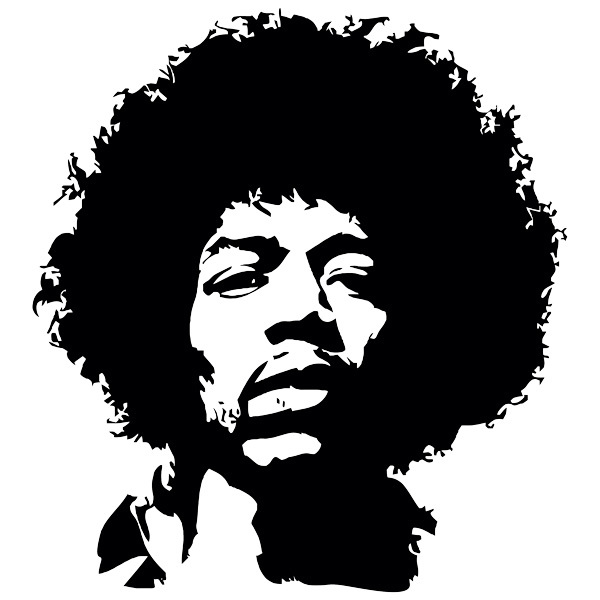 Wall Stickers: Jimi Hendrix face