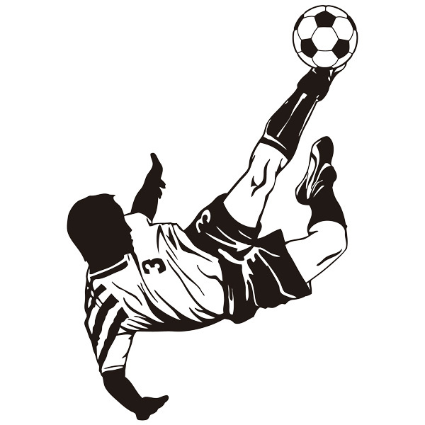 Wall Stickers: Soccer player making a chilean