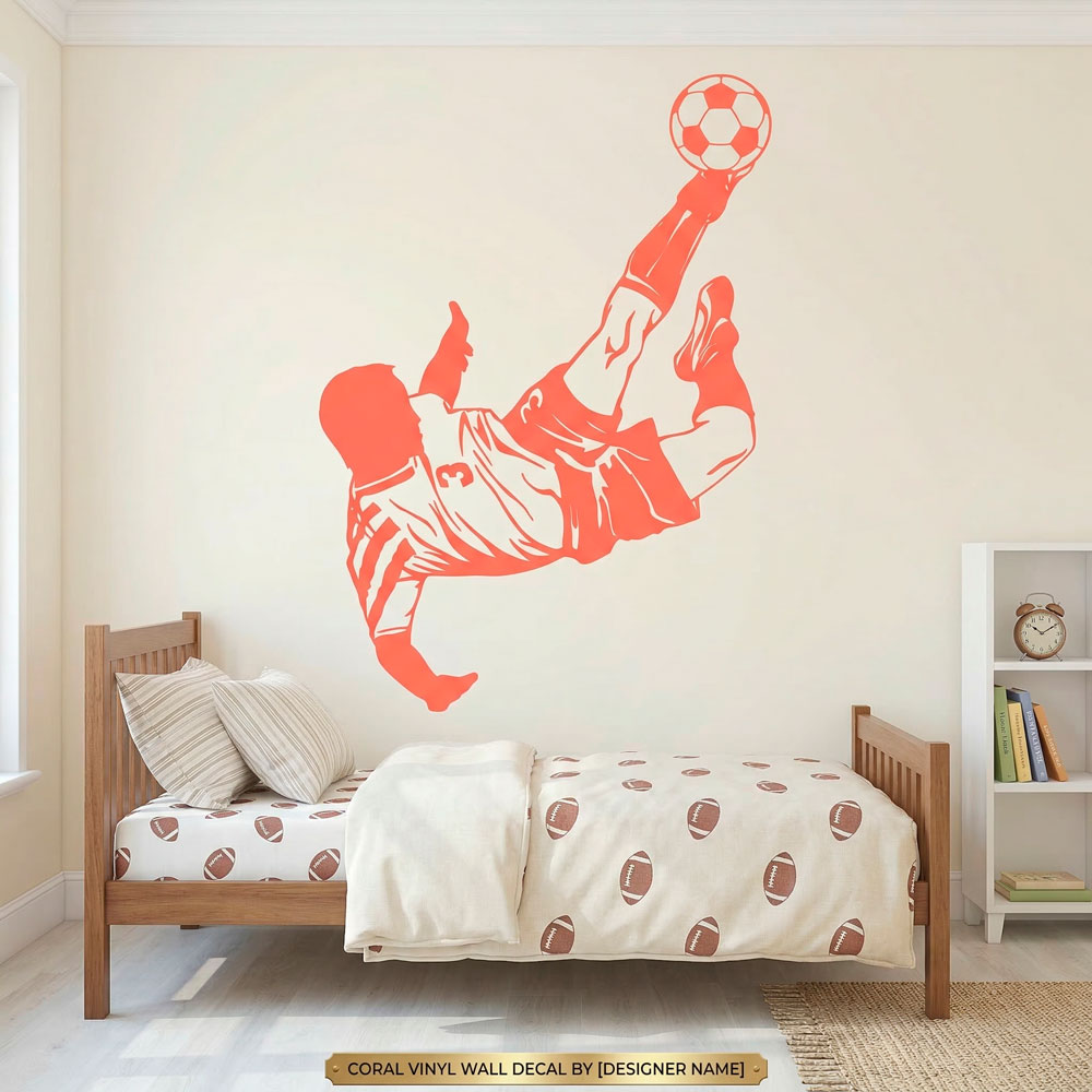 Wall Stickers: Soccer player making a chilean