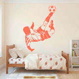 Wall Stickers: Soccer player making a chilean 11