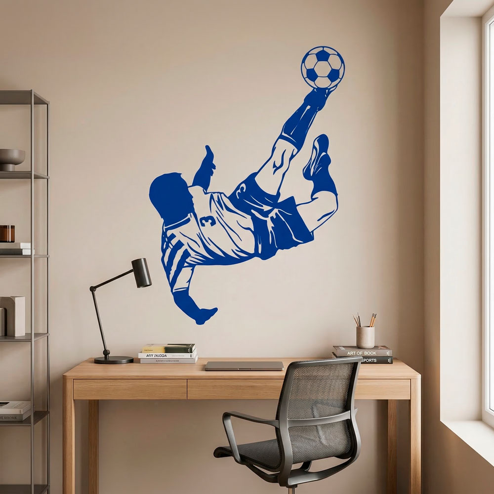 Wall Stickers: Soccer player making a chilean