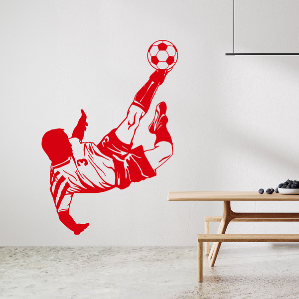 Wall Stickers: Soccer player making a chilean