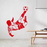 Wall Stickers: Soccer player making a chilean 4
