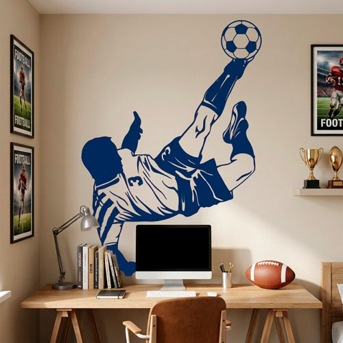 Wall Stickers: Soccer player making a chilean