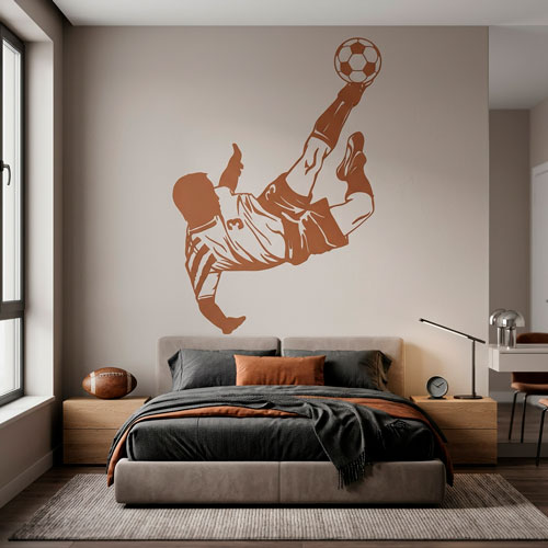 Wall Stickers: Soccer player making a chilean