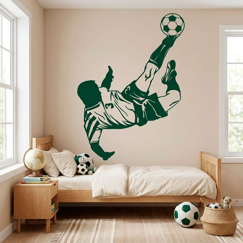 Wall Stickers: Soccer player making a chilean