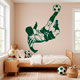 Wall Stickers: Soccer player making a chilean 8