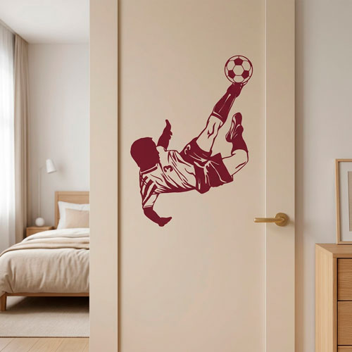 Wall Stickers: Soccer player making a chilean