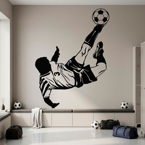 Wall Stickers: Soccer player making a chilean