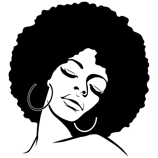 Wall Stickers: Lauryn Hill with Afro hairstyle