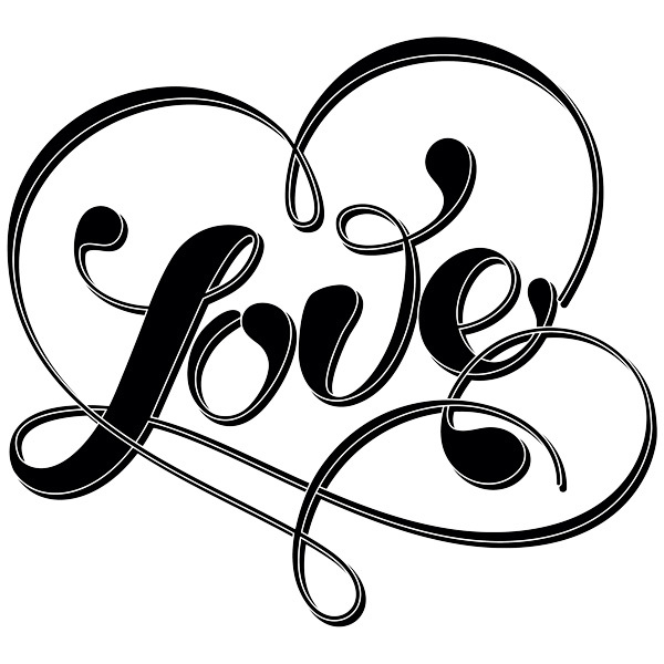 Wall Stickers: Word Love and heart