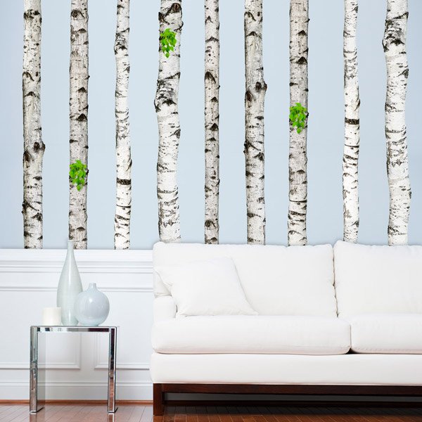 Wall Stickers:  Set 5 Birch trunk