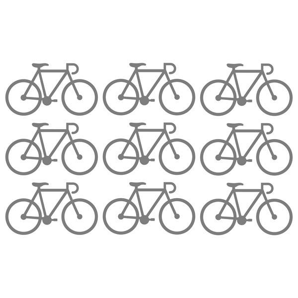 Wall Stickers: Kit 9 stickers Bicycle careers