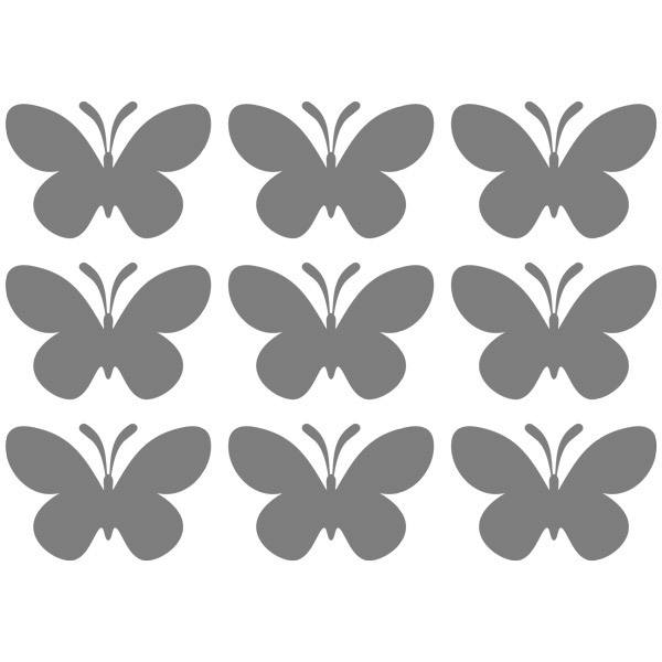 Wall Stickers: Kit 9 stickers Butterflies